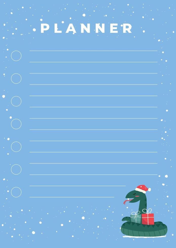 Christmas Planner weekly and days organizers for schedule list with checklists,reminder,important date and notes.Simple life planners daily routine organization templates.Winter days.Merry Christmas vector