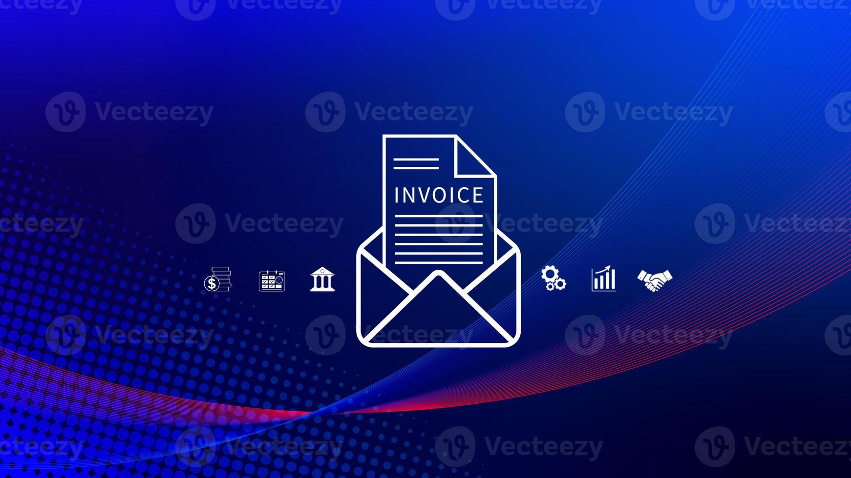 Invoice and online digital statements concept, Financial report and bank management with online payment concept E.invoice invoice. photo