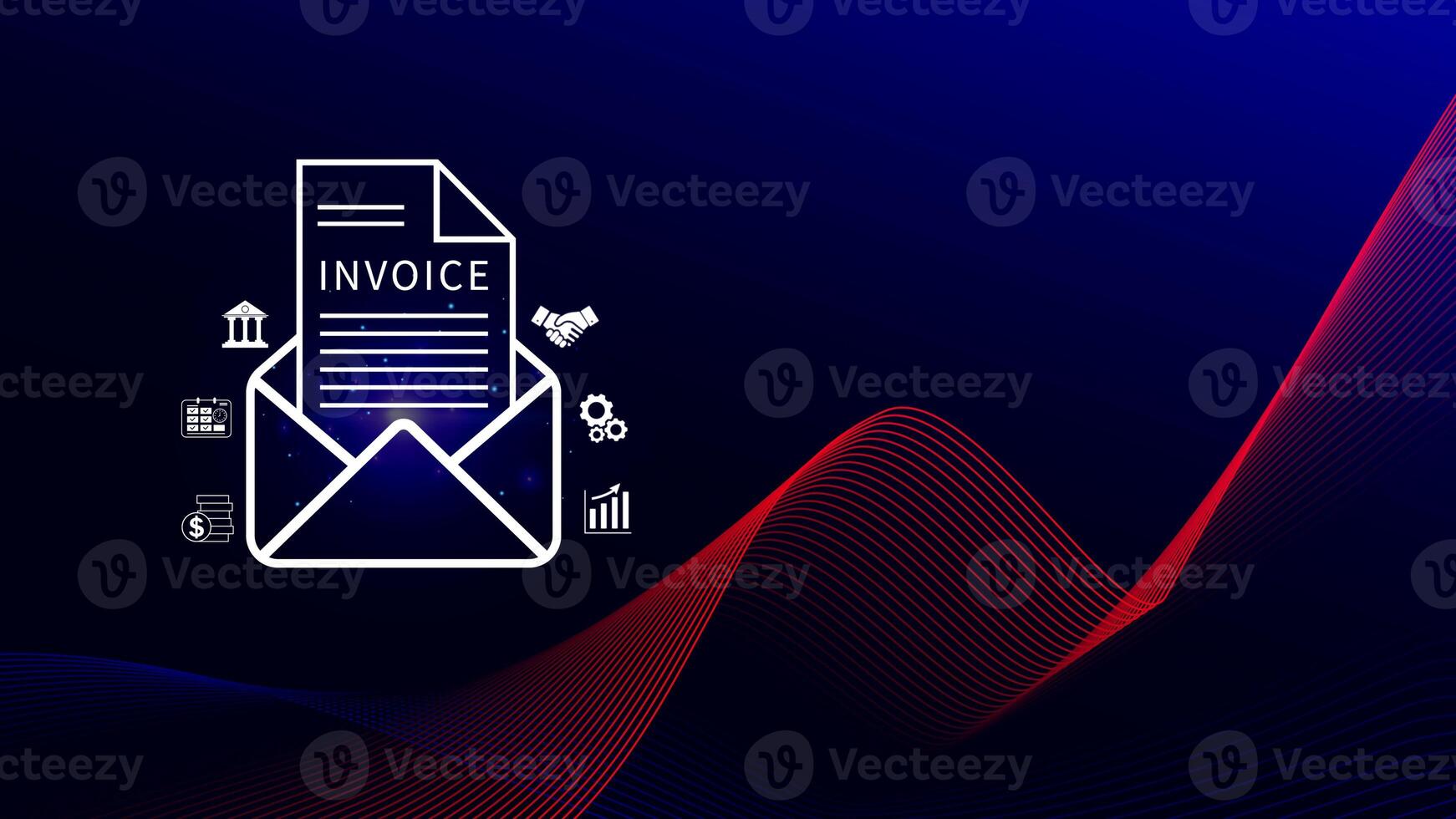 Invoice and online digital statements concept, Financial report and bank management with online payment concept E.invoice invoice. photo