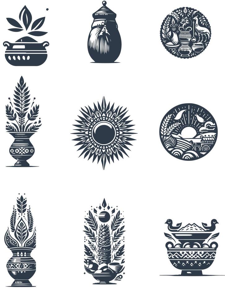 Harvest Harmony Pongal Collection Logo vector