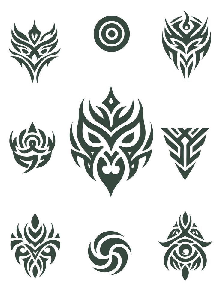 Ancient Roots Tribal Collection Logo Design vector