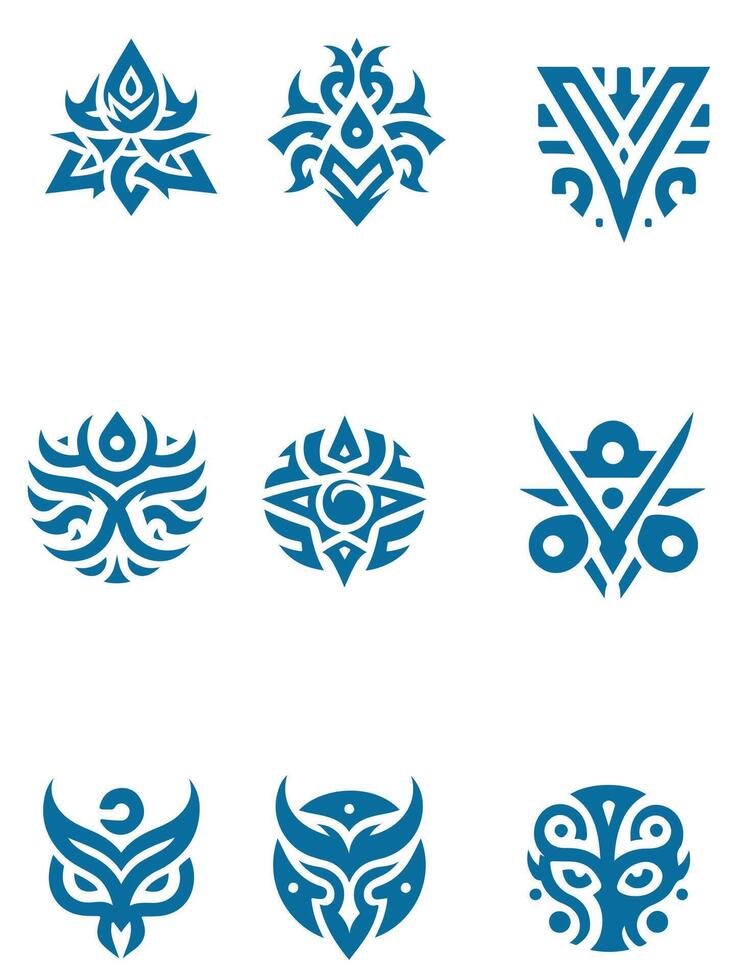 Spirit of the Tribal Collection Logo Design vector