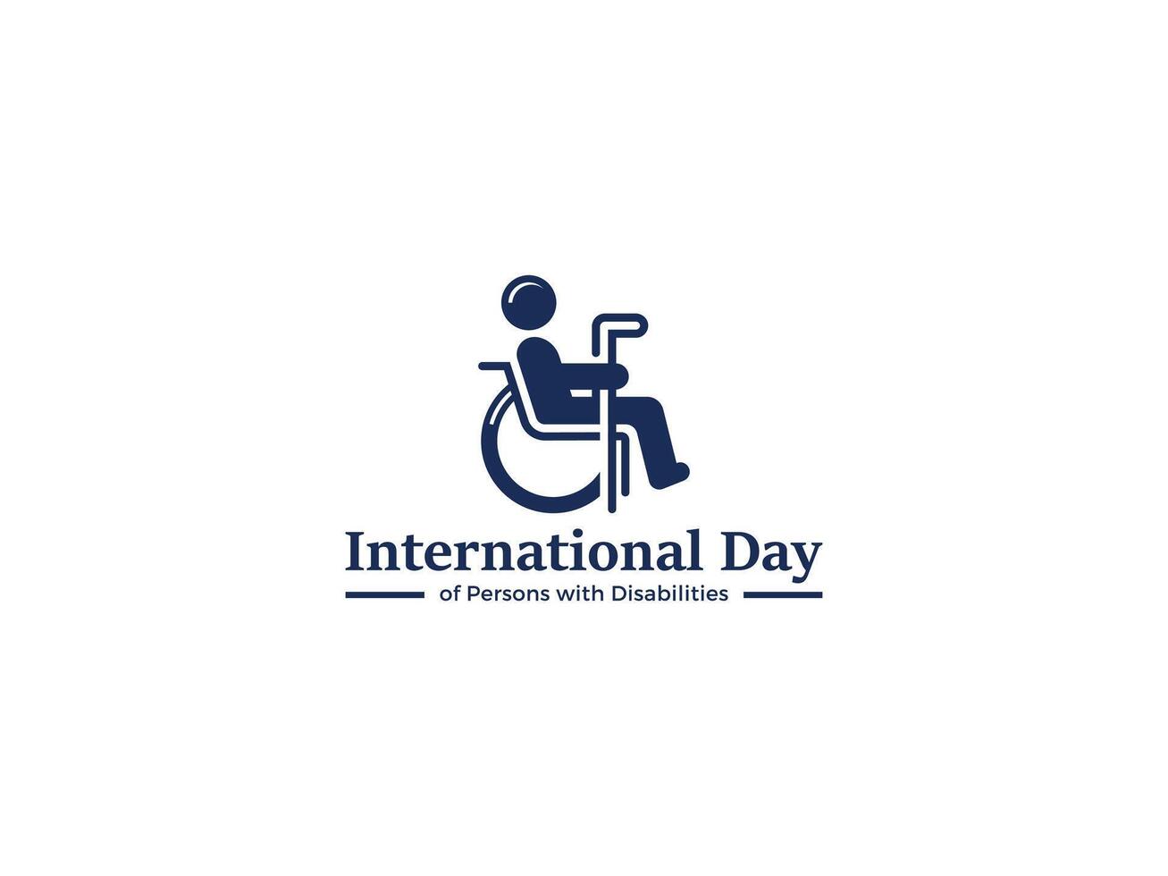 Highlighting the International Day of Persons with Disabilities Logo Design vector