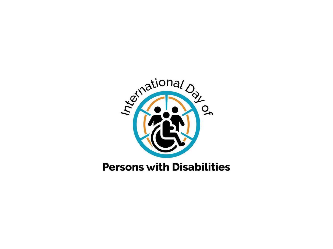 Honoring the International Day of Persons with Disabilities Logo Design vector