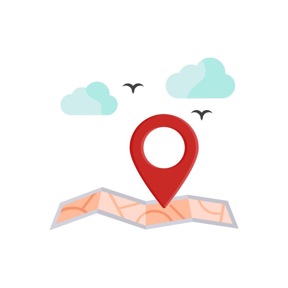 Delivery Location, Delivery Service illustration vector