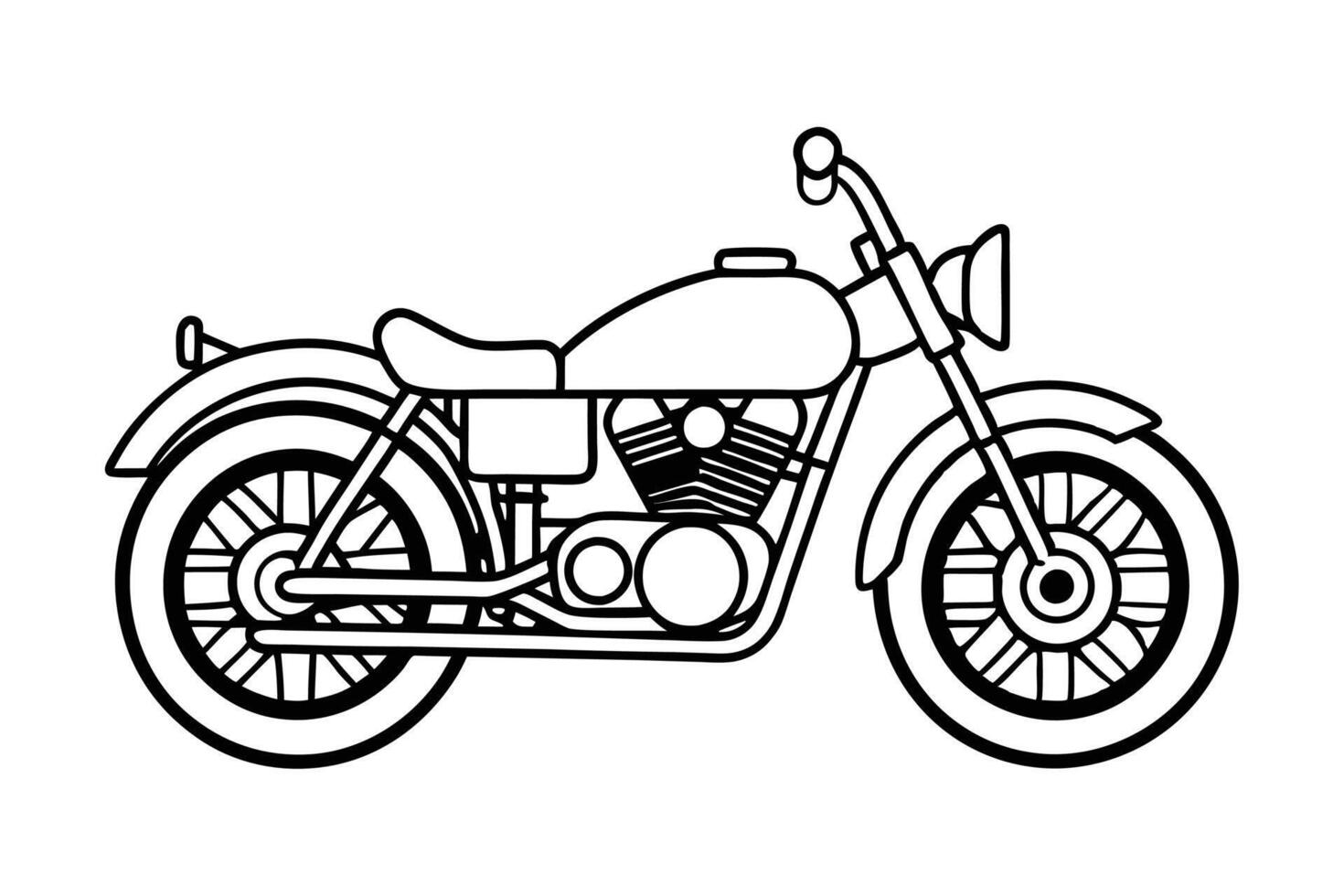 Vintage Motorcycle Silhouette - Retro Bike Design for Freedom and Adventure Lovers vector