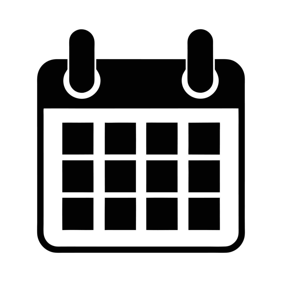 Calendar Design - Simple and Clean Symbol for Event Planning and Scheduling vector