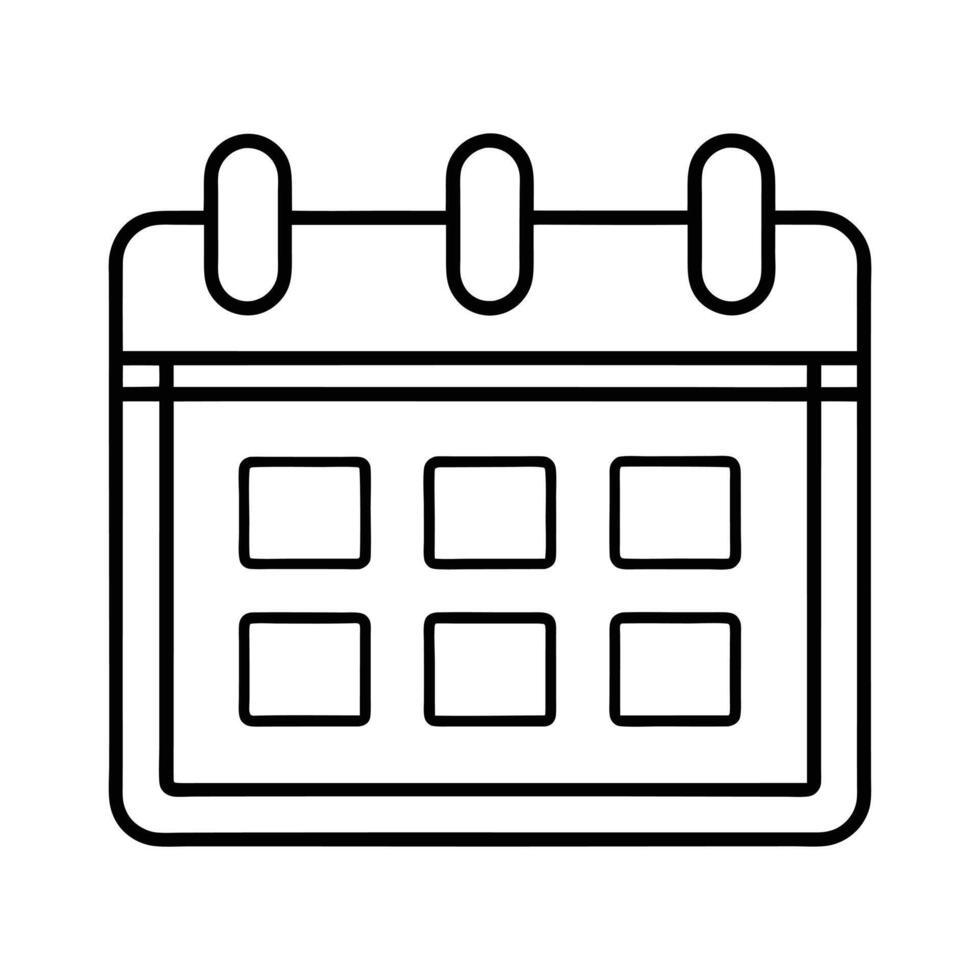 Calendar Symbol - Minimalist Design for Event Planning, Scheduling, and Invitations vector