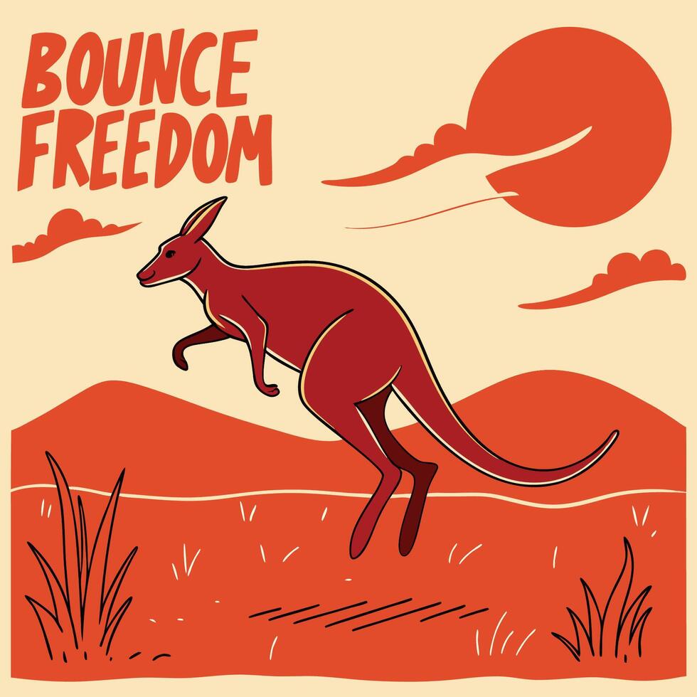 BOUNCE FREEDOM WITH KENGARU vector