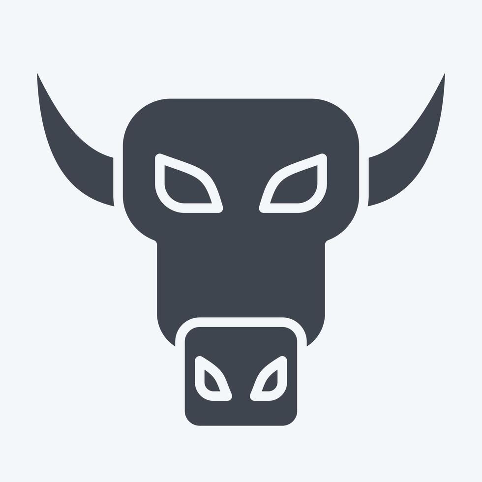 Icon Yak. related to Animals symbol. glyph style. simple design editable vector