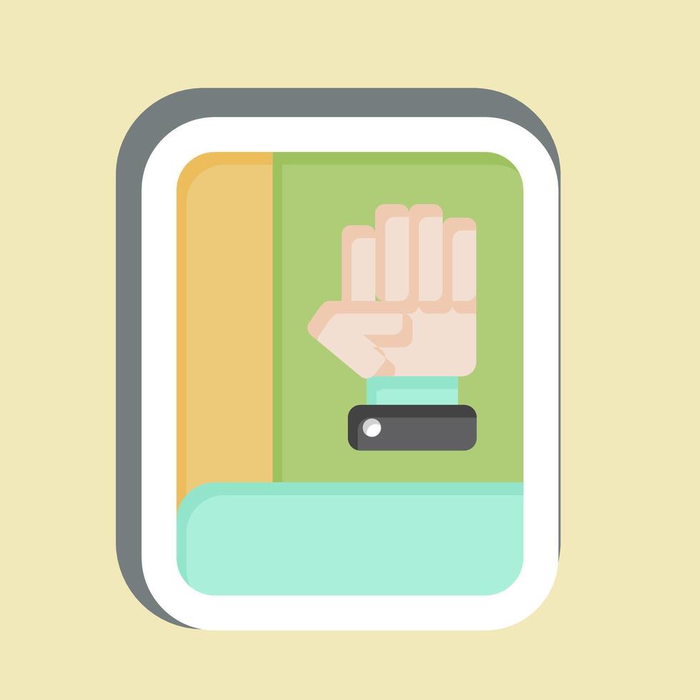 Sticker Inauguration. related to Electiont symbol. simple design editable vector