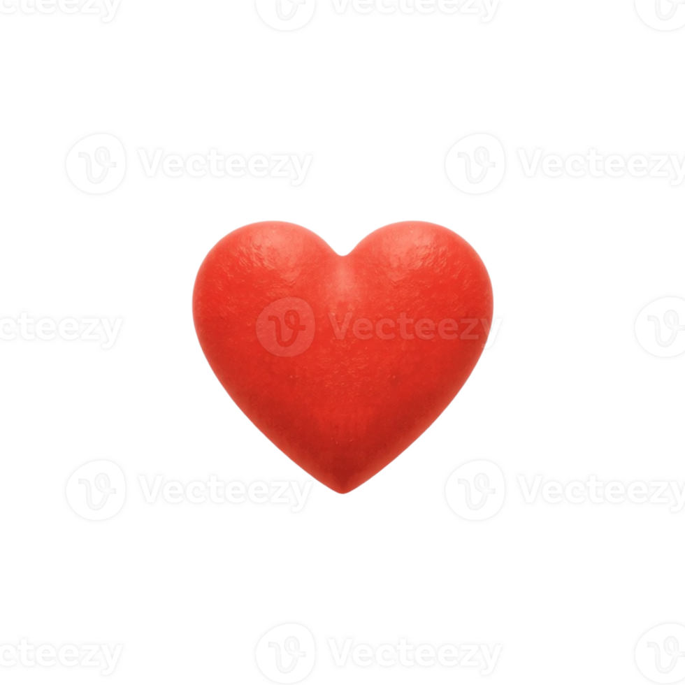 a beautiful red heart on transparent png