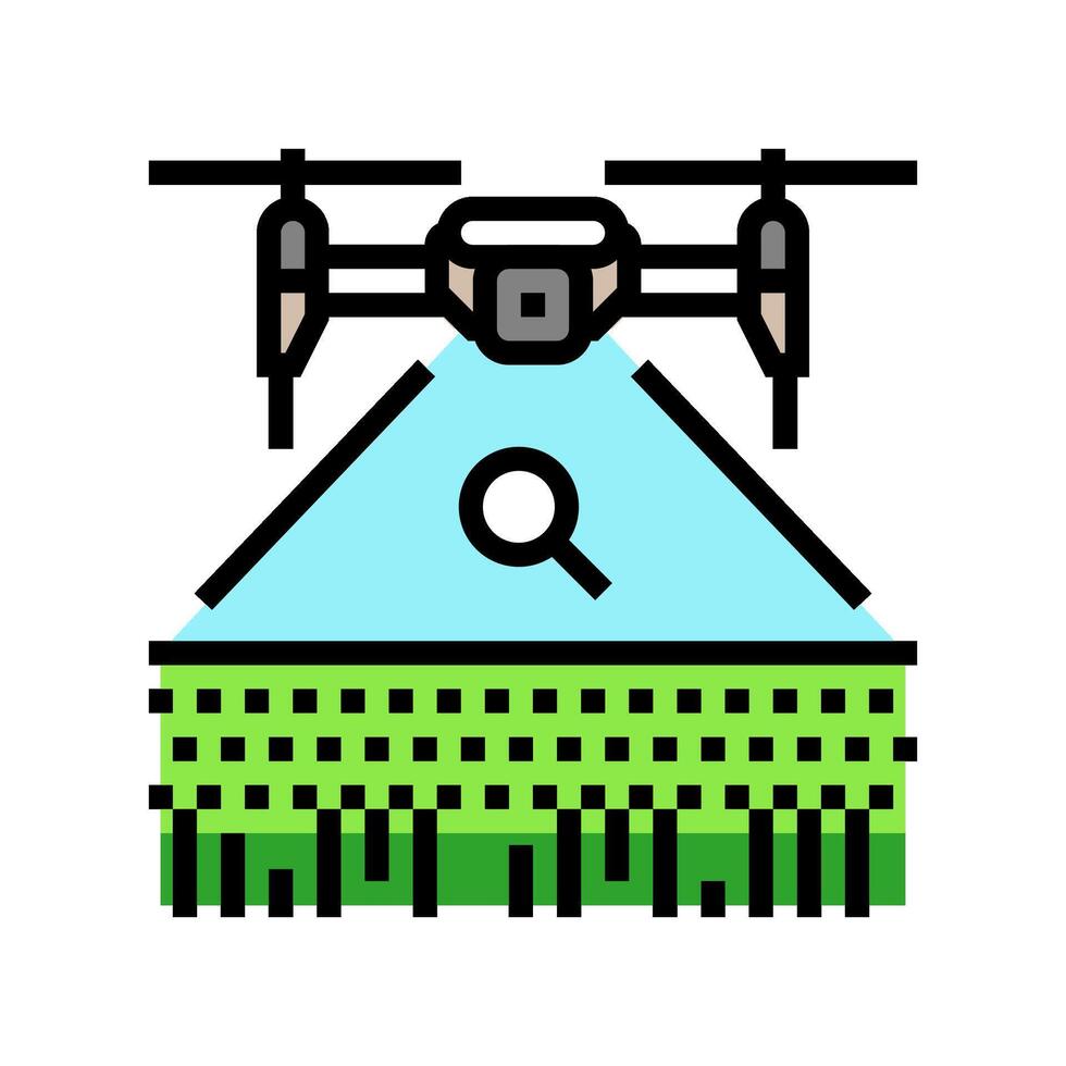 drone for crop monitoring color icon illustration vector