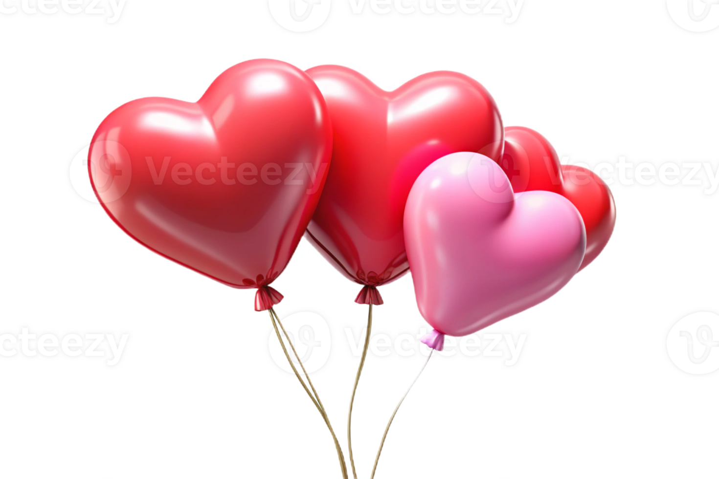 valentines day heart shape red and pink balloons png