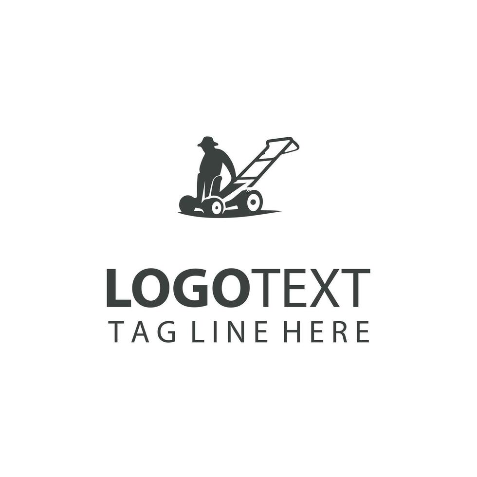 The Effect Lawn Mover Logo Design vector