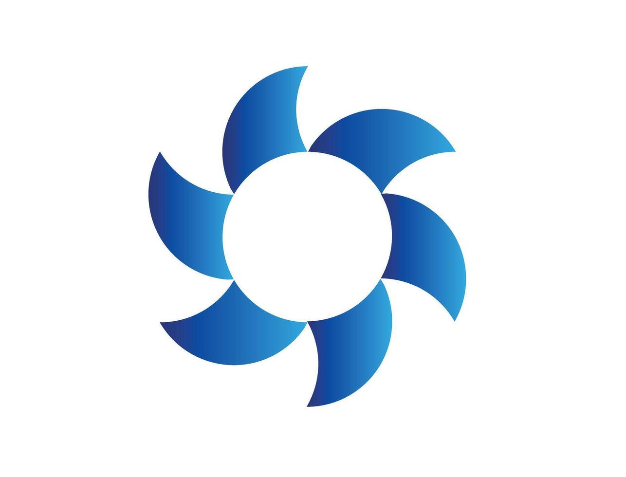 various unique logo for company. lue geometric spiral logo on a white background . Abstract symbol for sun or flower. vector