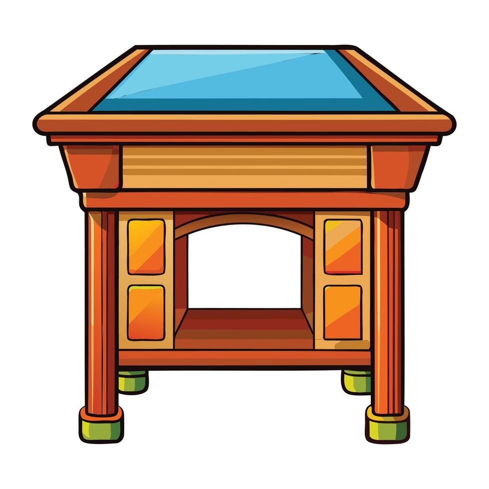 Stylish Entry Table - Illustration of a Contemporary Hall Furniture vector