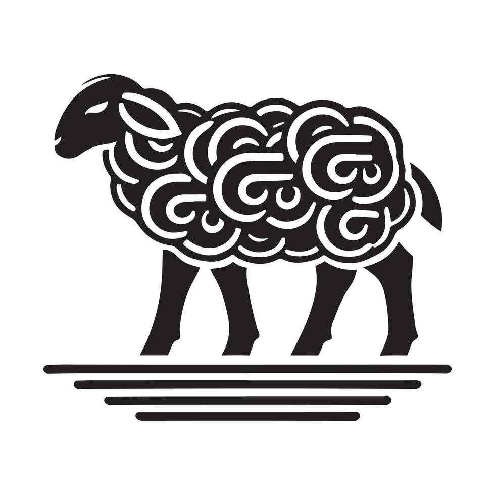Premium Dumbasheep Silhouette Illustrations for Logos and Icons vector