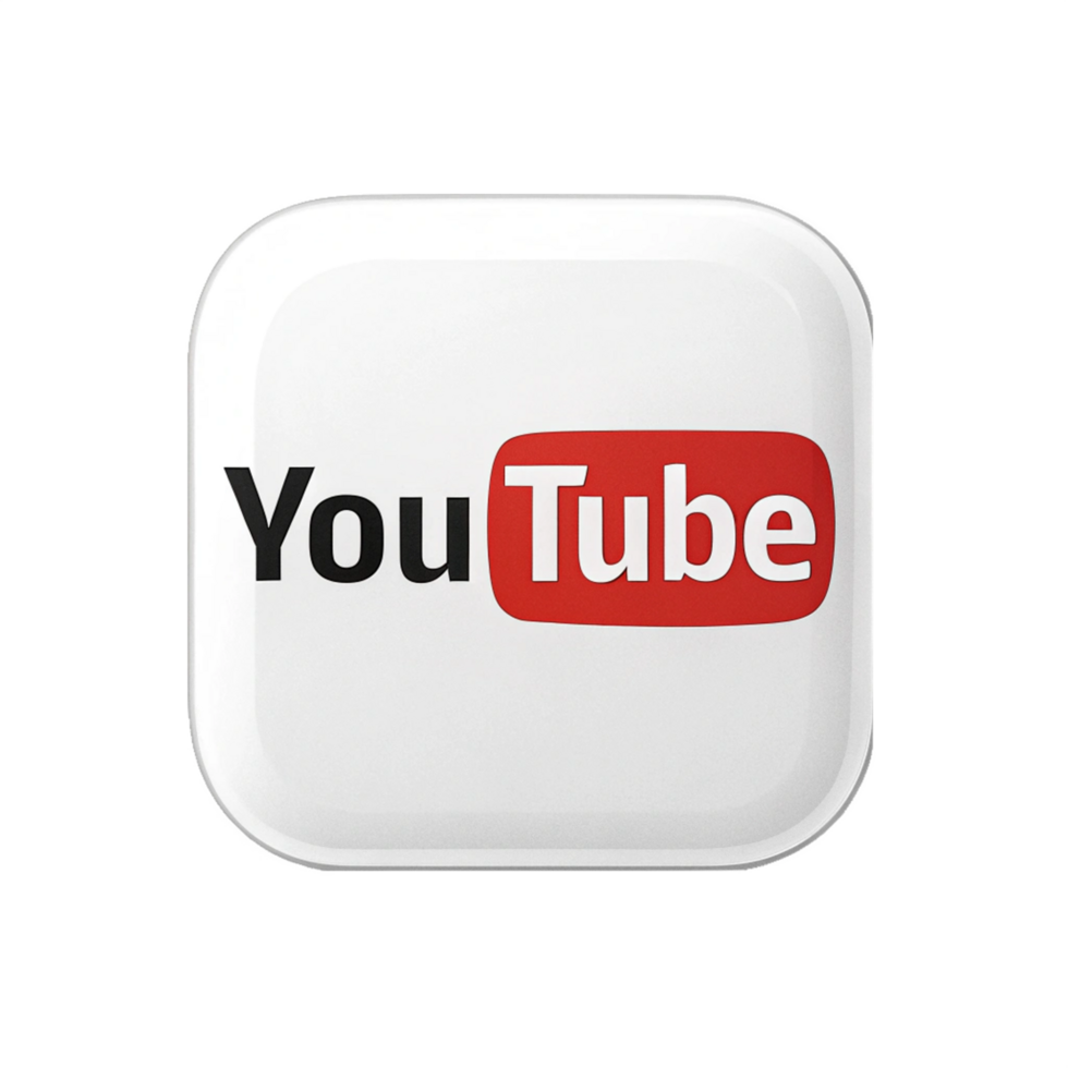 youtube button isolated on transparent background png