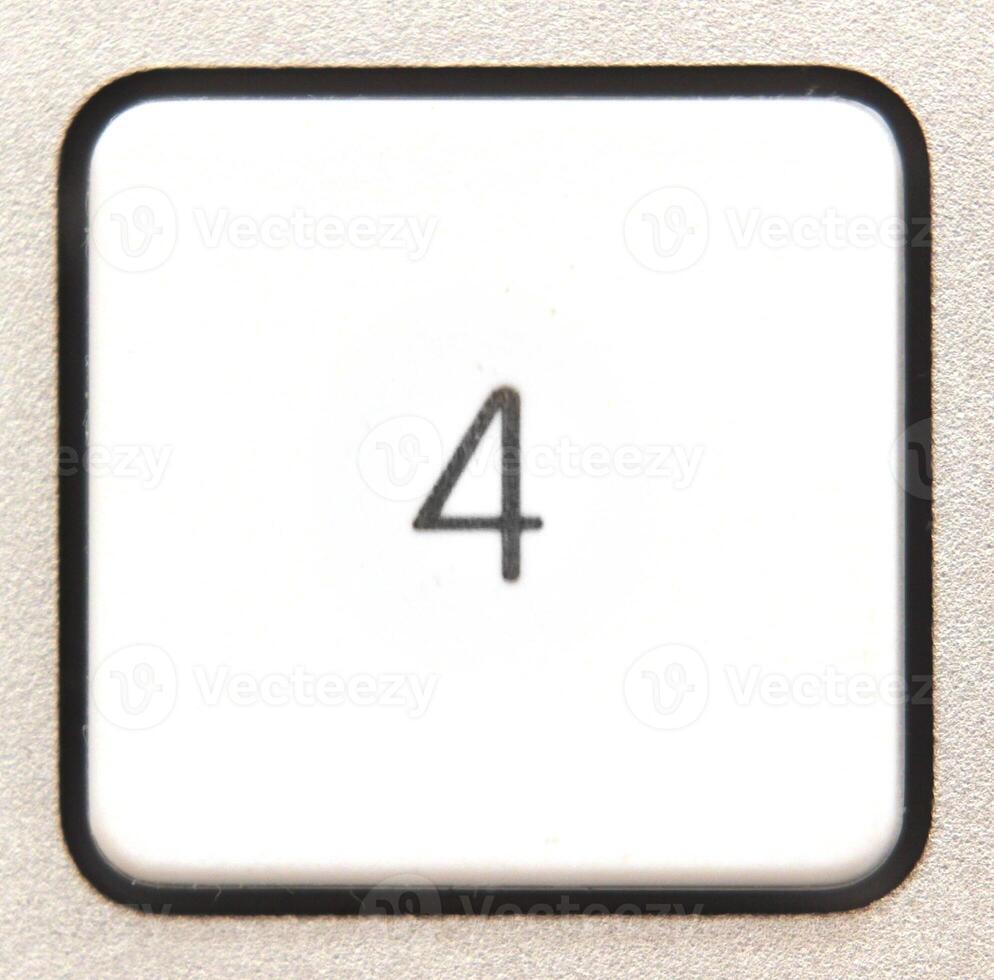 Button 4 from a modern numpad. photo