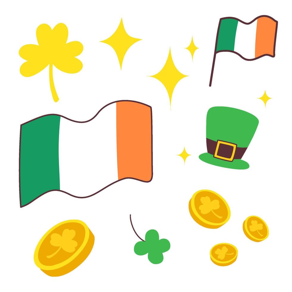 Element for St. Patricks Day Irish Flag vector
