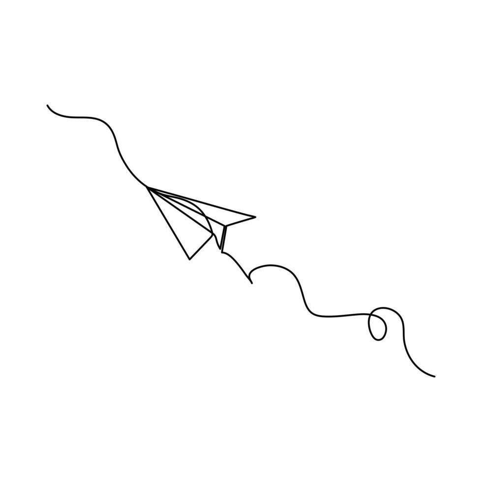 One continuous line drawing of earth globe paper line art vector