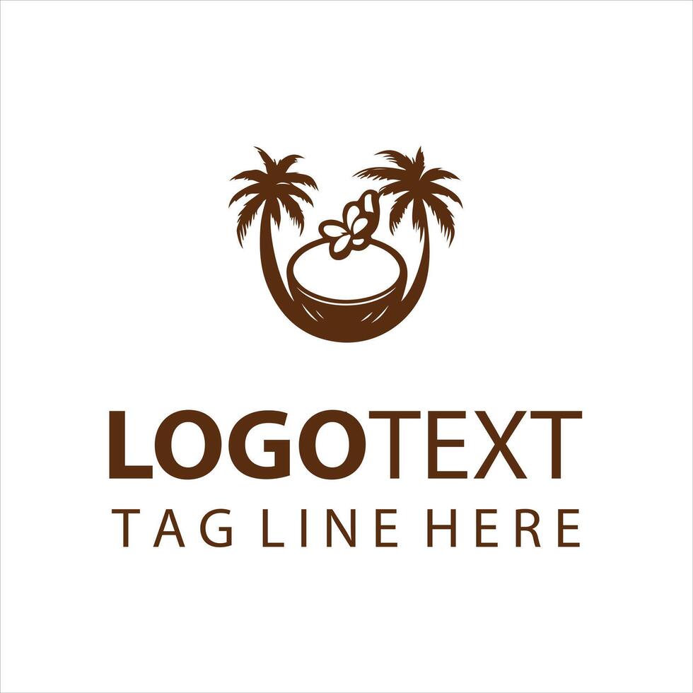Fresh Palm Coconut Logo vector