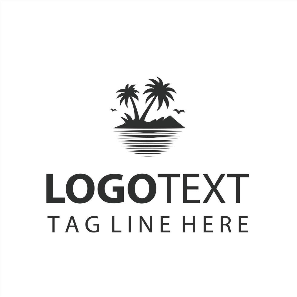 Evergreen Coconut Logo Design vector