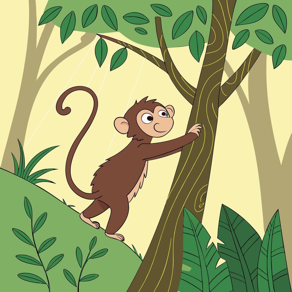 The illustration of monkey animal vector