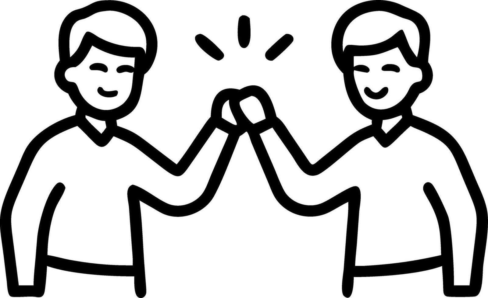 Two happy diverse young professional male employees team giving fist bump at work African and Hispanic business men buddies colleagues celebrating good collaboration teamwork resu Set 4 vector