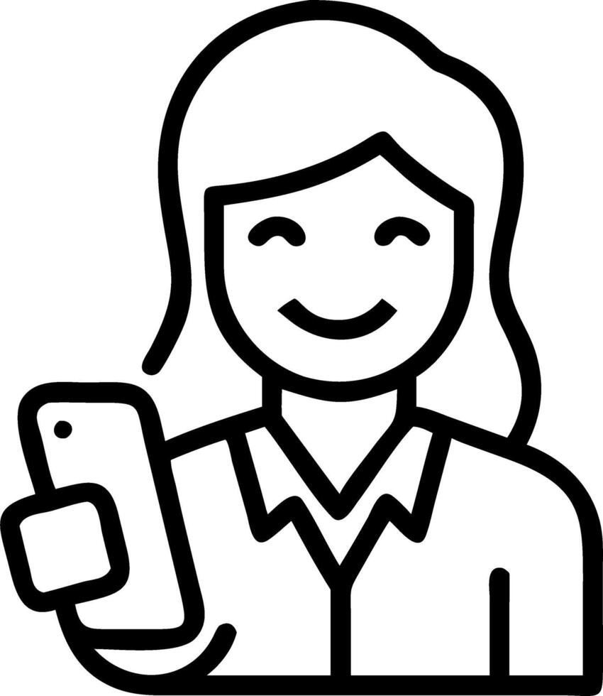 Smiling African American business woman using smartphone standing in office vector