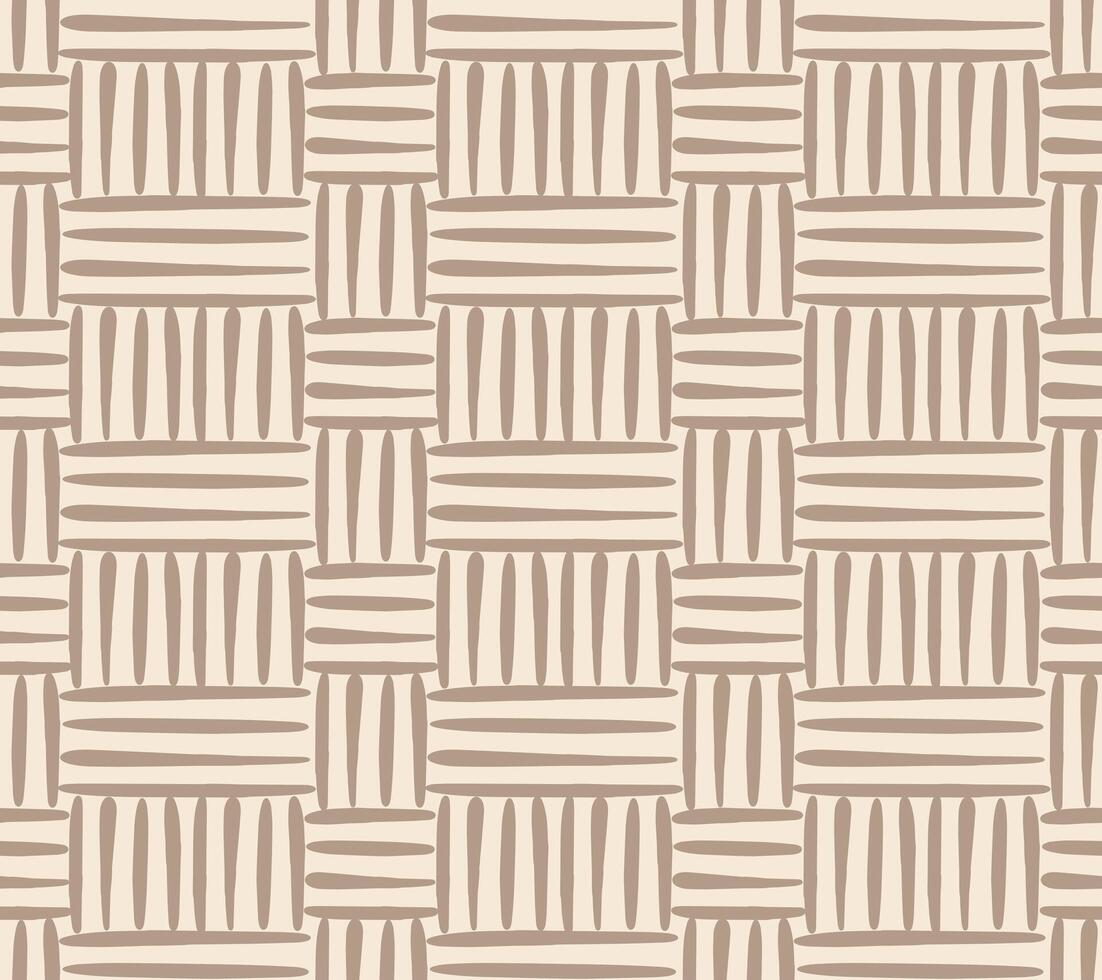 Rattan seamless pattern. Texture of the weave.beige flat illustration. vector
