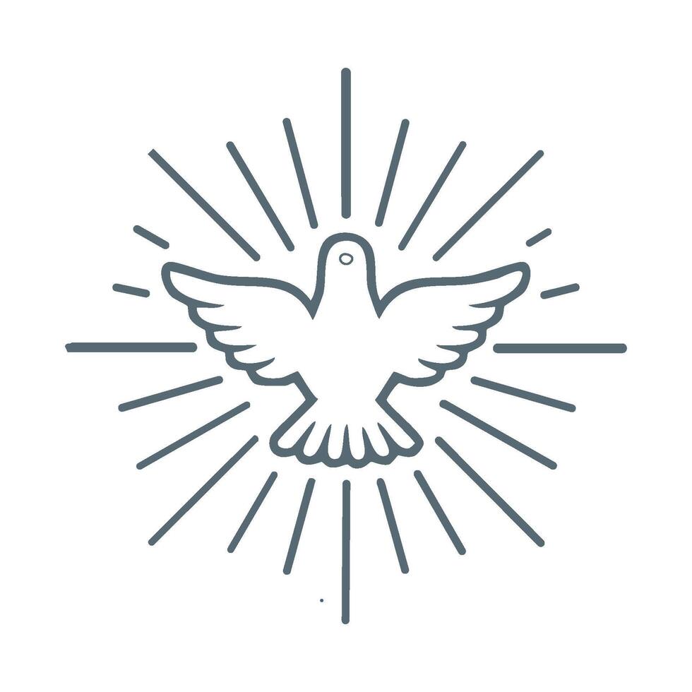 A medieval illuminated manuscript-style Holy Spirit vector