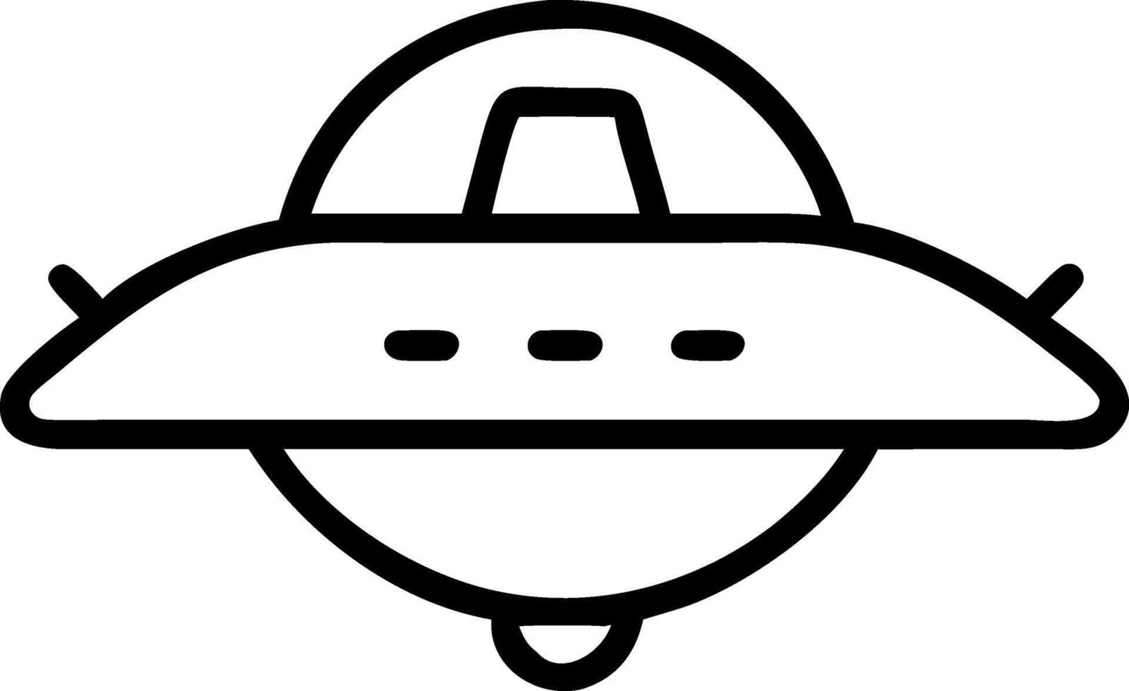 Futuristic Spaceship Icon for Galactic Exploration and Space Missions vector