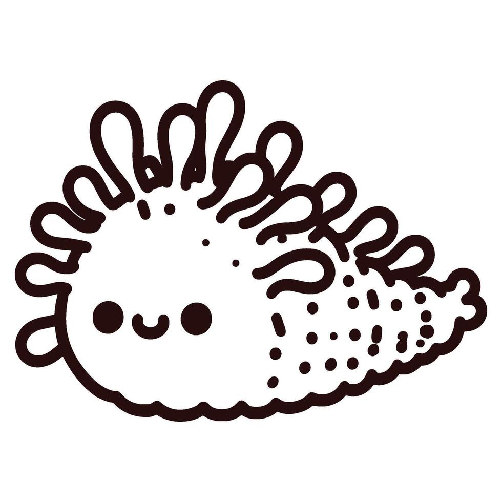 Ocean Animal Cute sea cucumber vector