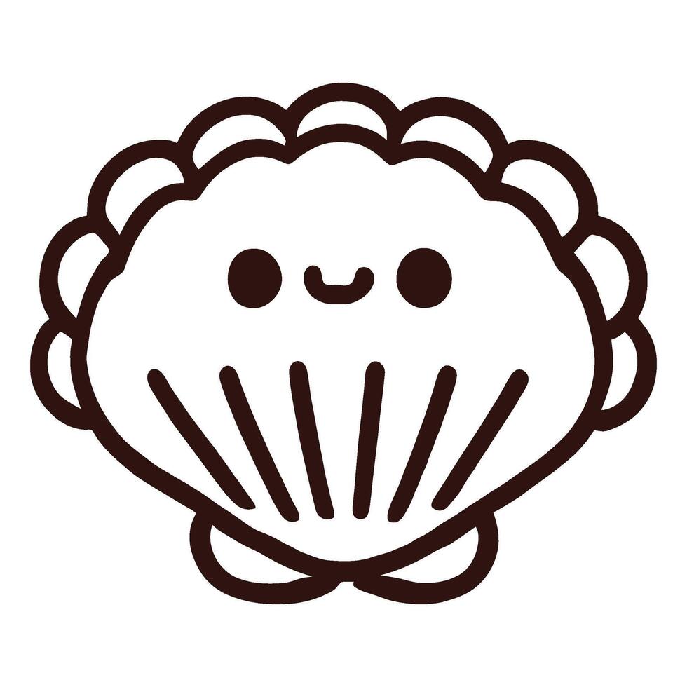 Ocean Animal Cute Shell vector