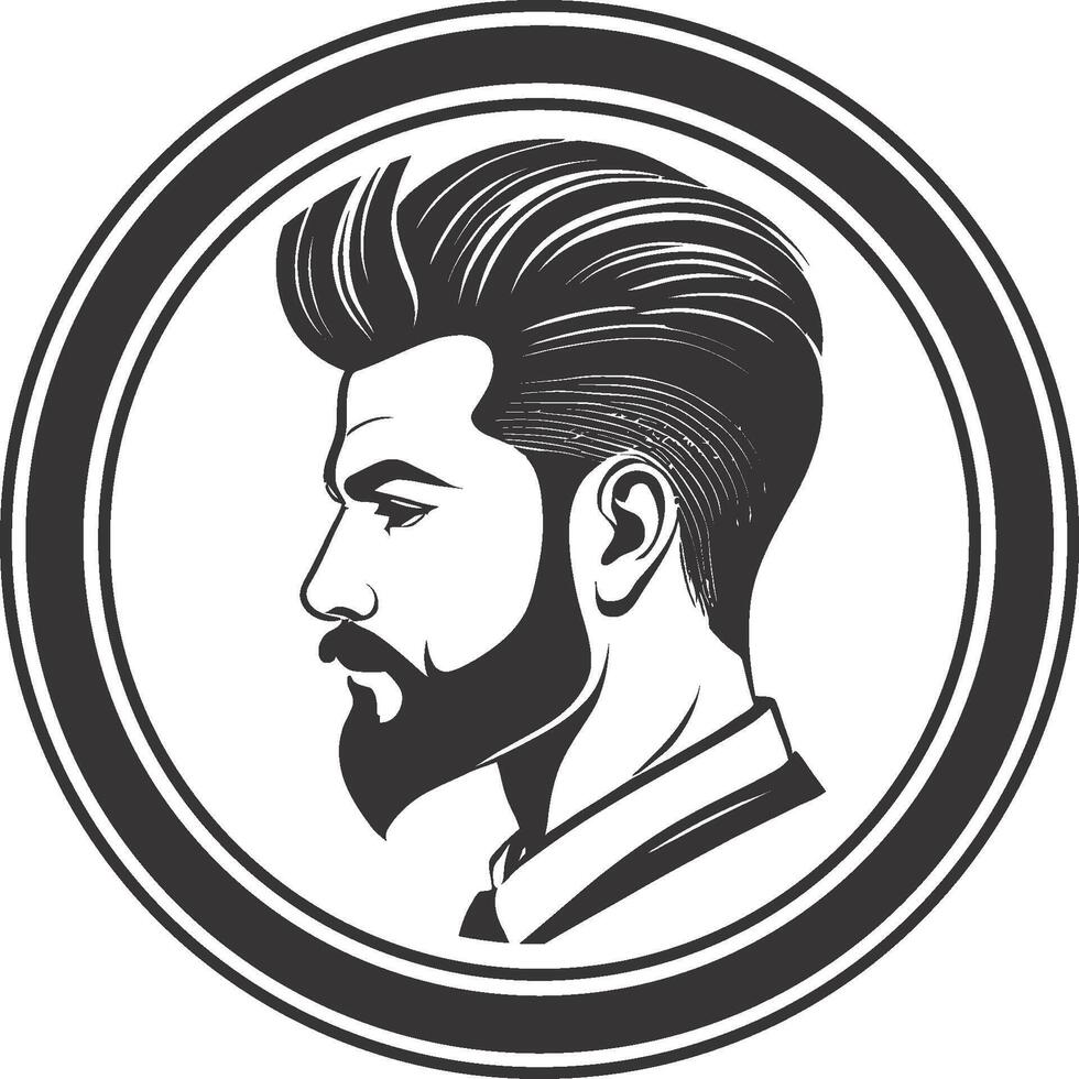 Masculine Barber Illustration vector