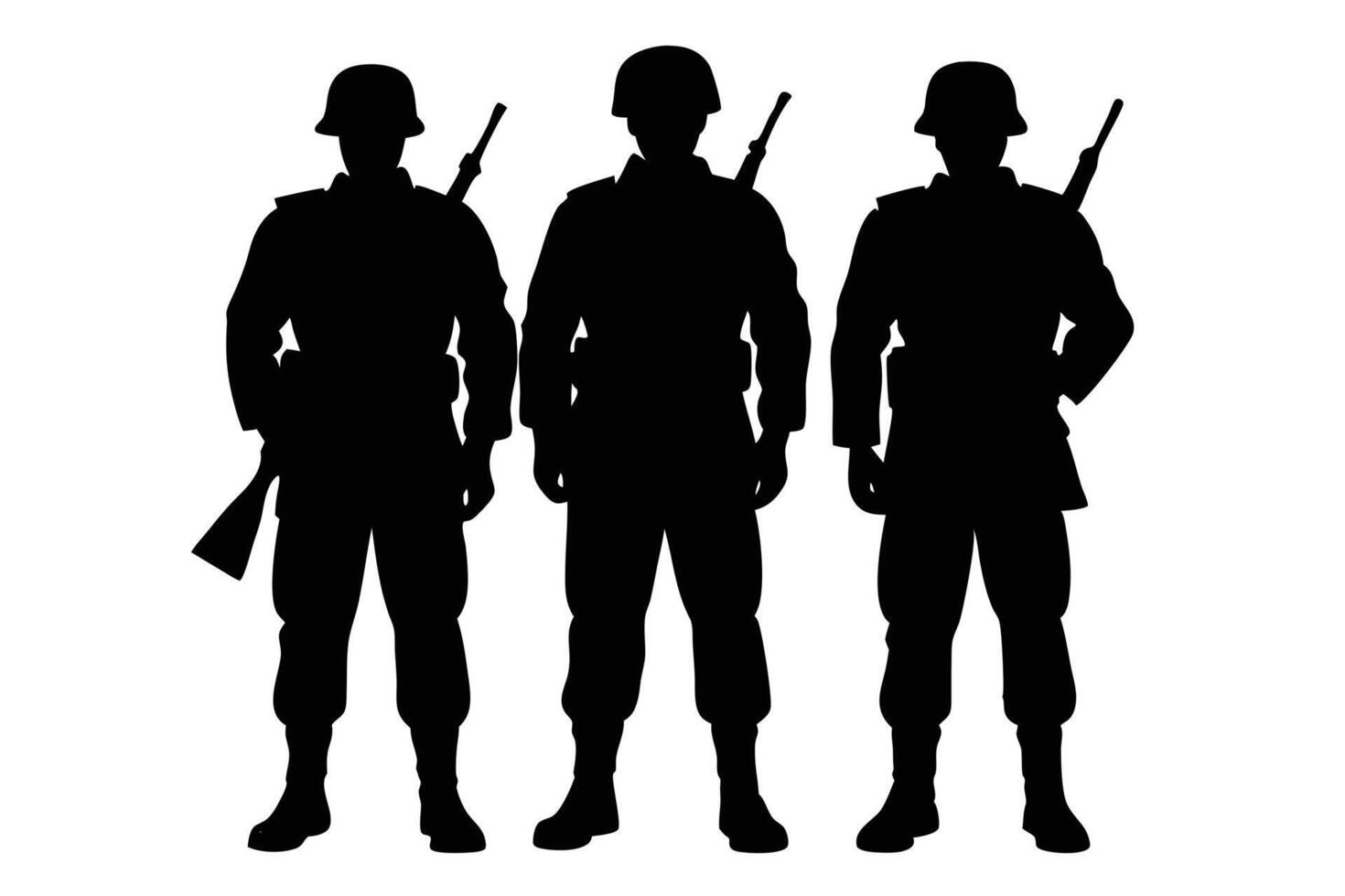 Historic Silhouette of Soldiers for Military Documentaries vector