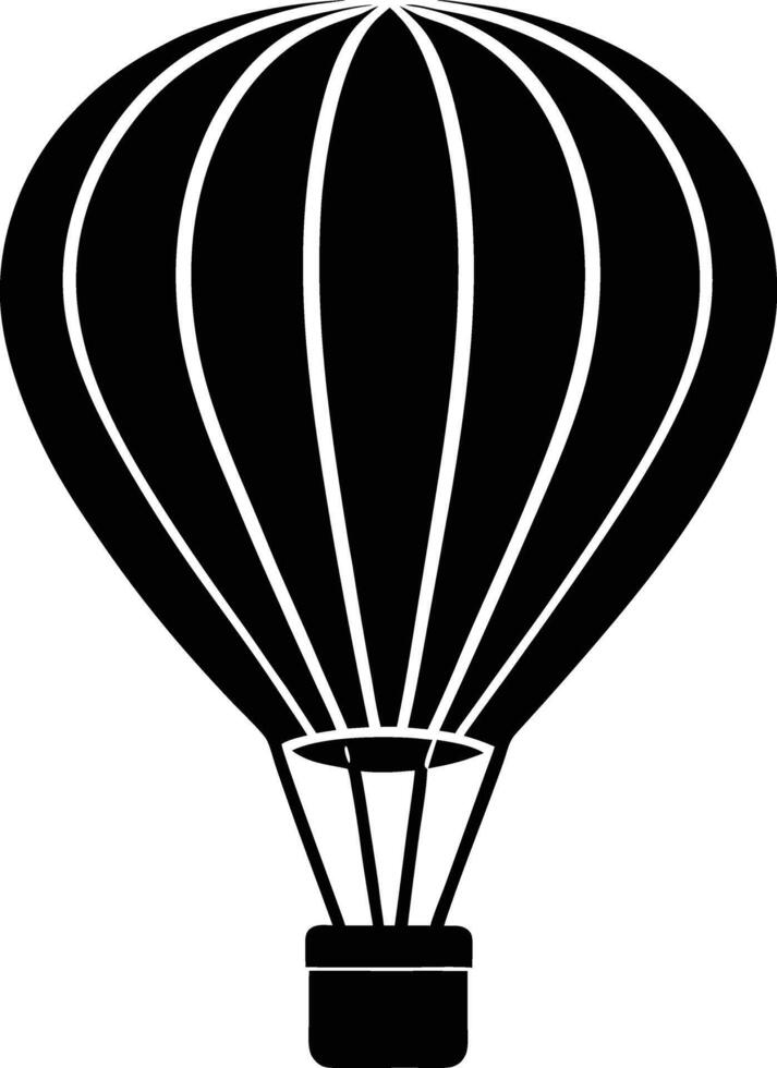 Simple Yet Stunning Hot Air Balloon Silhouette for Creatives vector