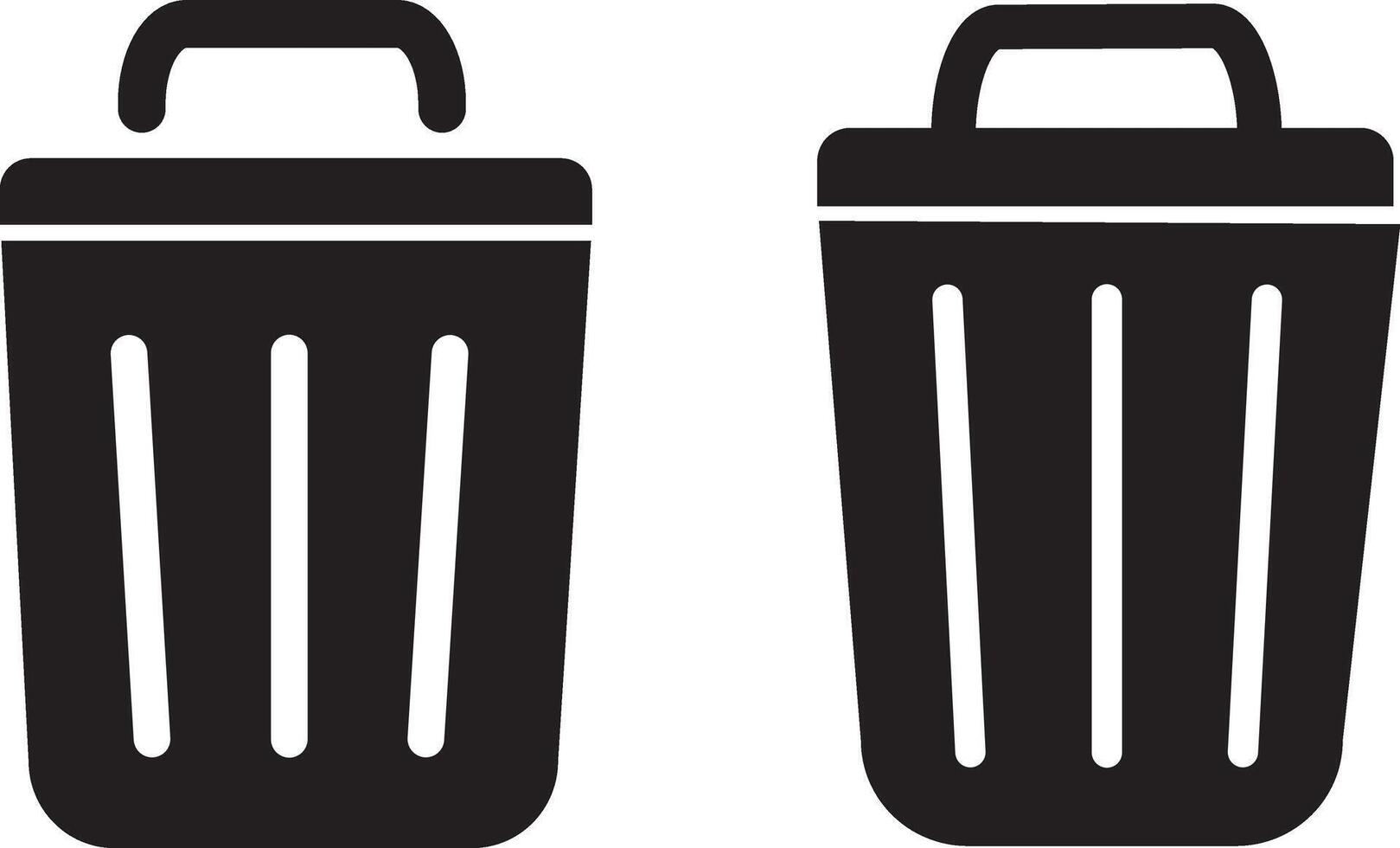 Recycle bin icon, Trashcan Icon Set.Trash Can Button Icon. vector