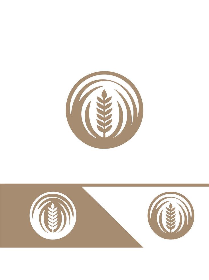 Flour Wheat Logo Design vector
