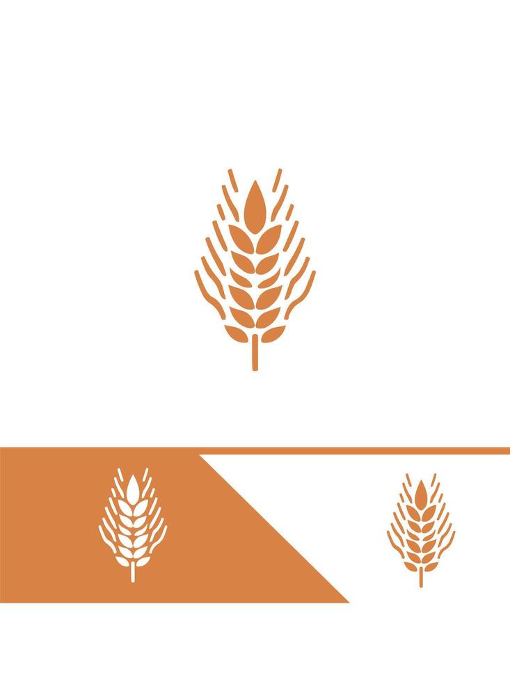 Wheat Crown Logo Design vector