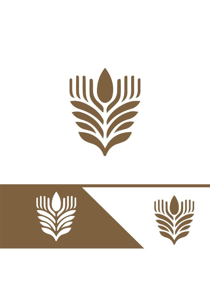 Wheat Spring Logo Design vector