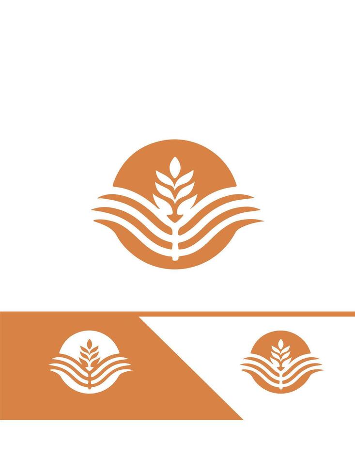 Pure Golden Wheat Design vector