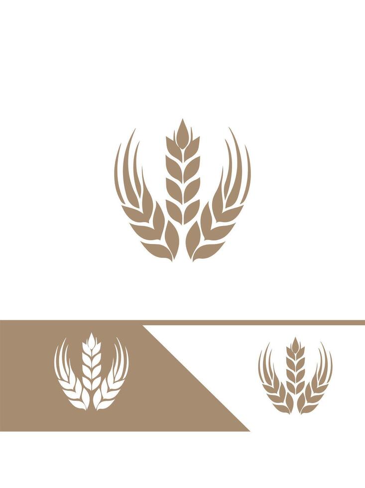Wheat Flow Logo Design vector