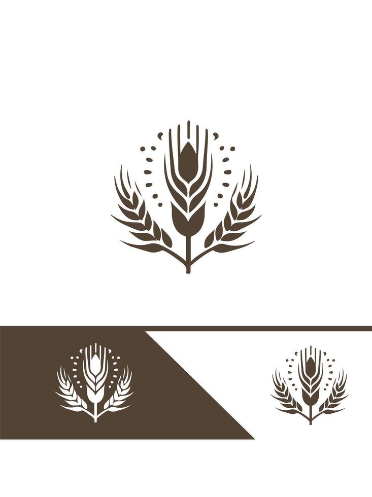 Wheat Harbinger Logo Design vector