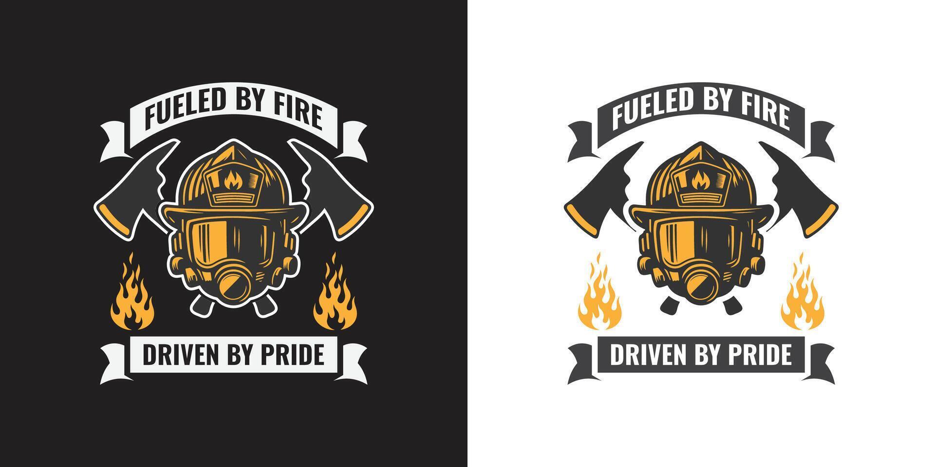Firefighter Pride, Firefighter T-shirt design bundle. SVG design. Celebrate the fearless fireman with this firefighter t-shirt design, ideal for fire department supporters. vector