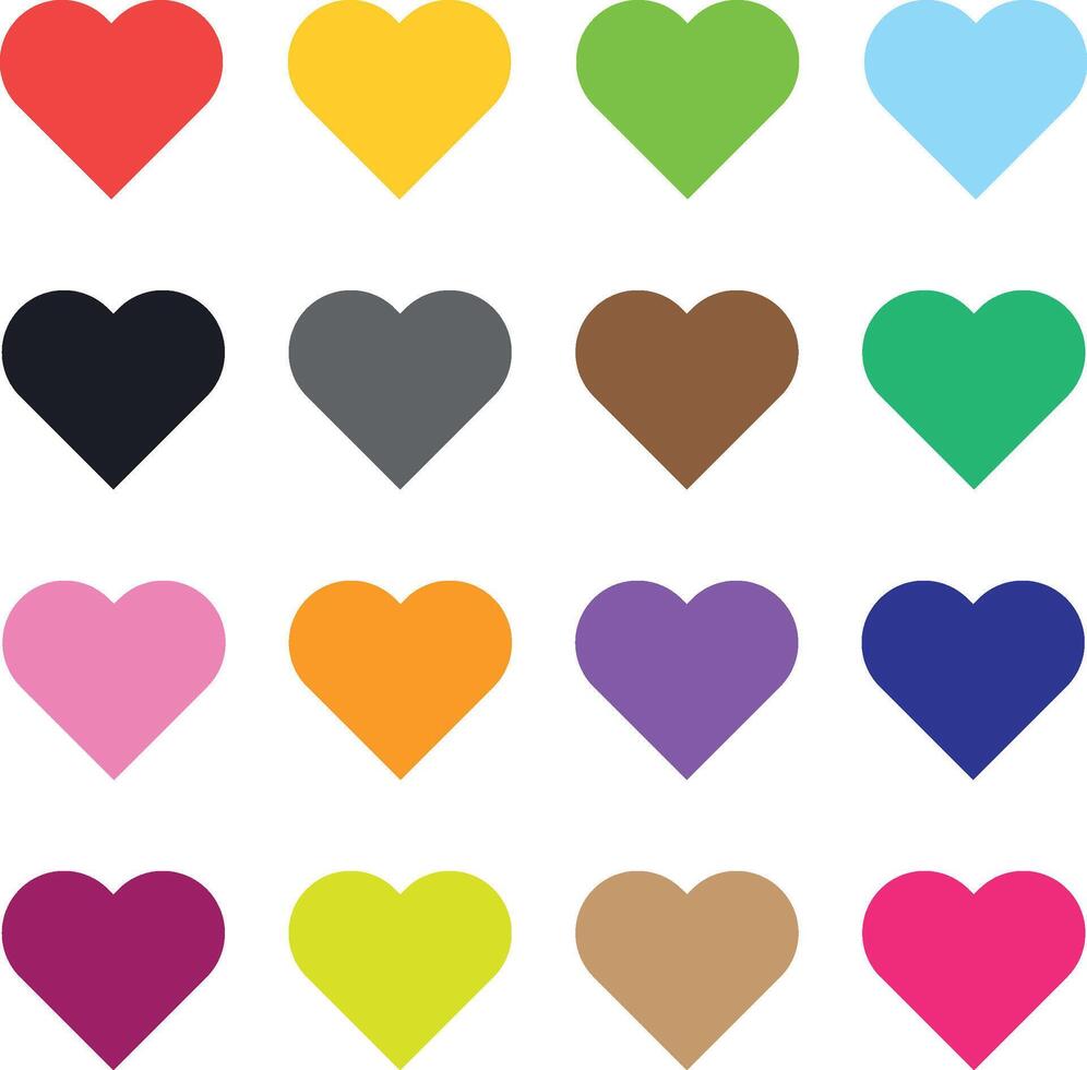 Multicolor love icon flat design vector
