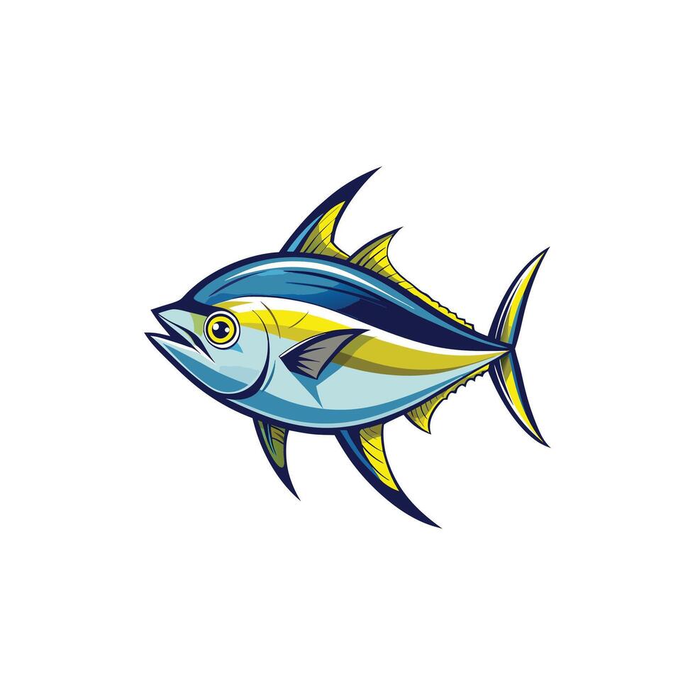 Tuna Trek A Sleek and Streamlined Illustration Design vector