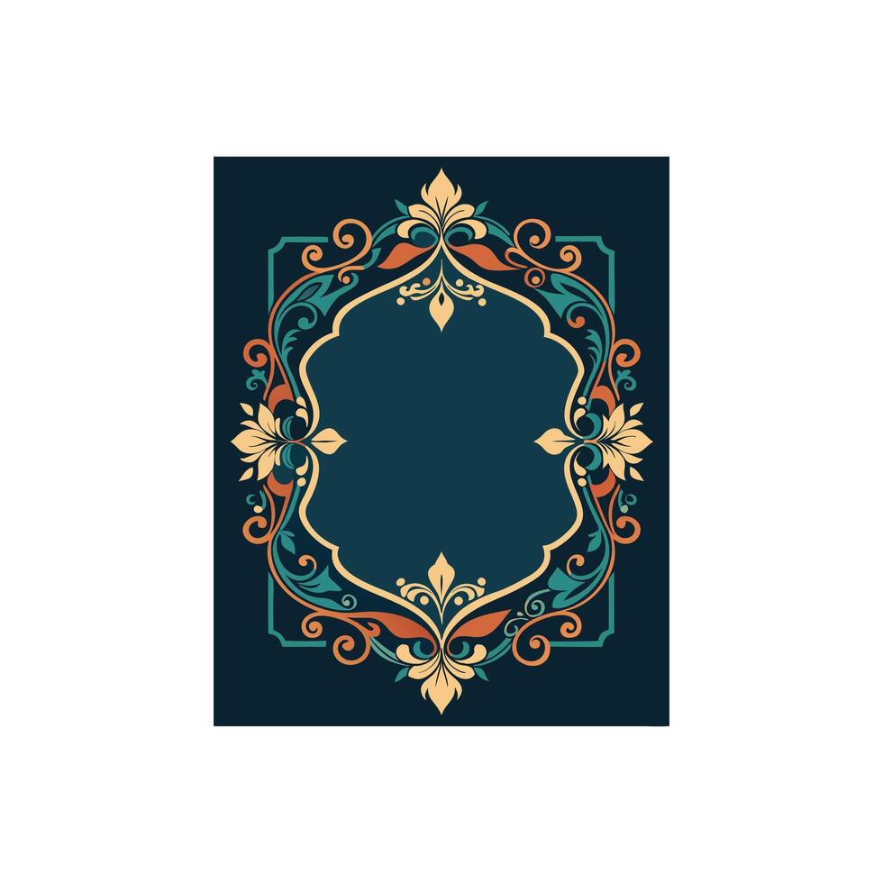 Floral Elegance Decorative Frame Illustrations vector